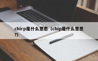 chirp是什么意思（chip是什么意思?）