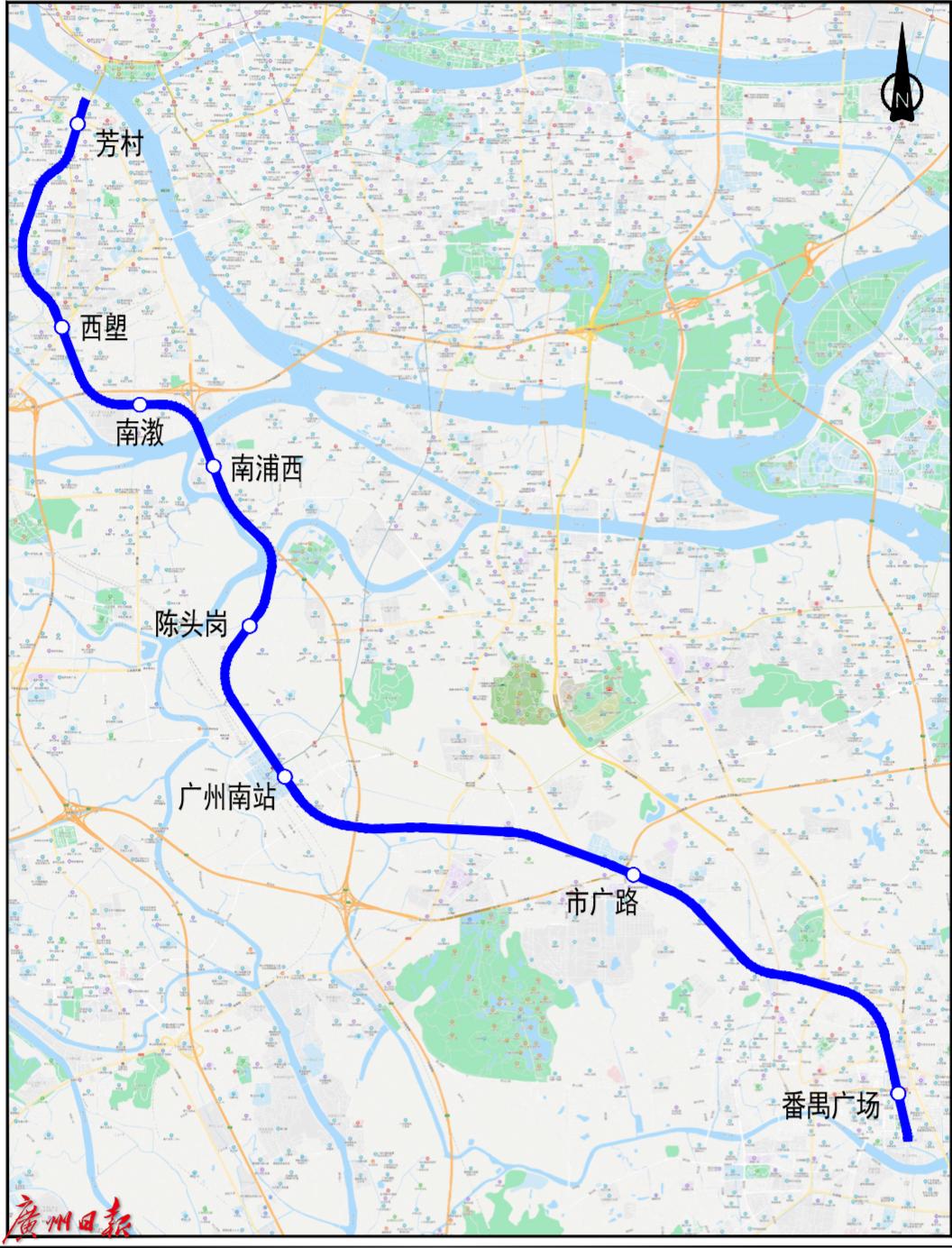 广州地铁22号线运营ying时间,地铁22号线全程线路图
